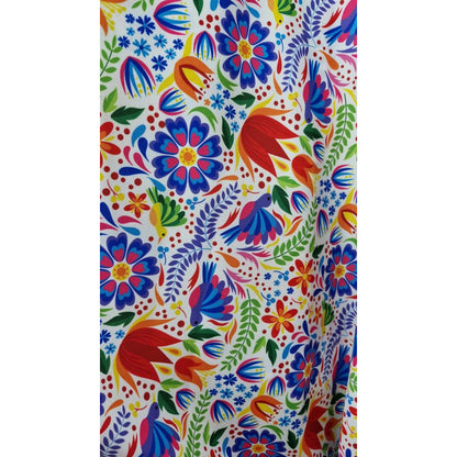 Tela Estampada Patrones Mexicanos, Bordados, Rosas (1 M)