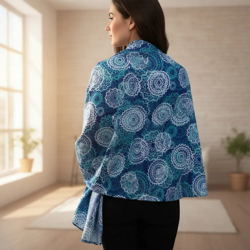 Tela Estampada México Efecto Bordado Y Mandalas (1 Metro)