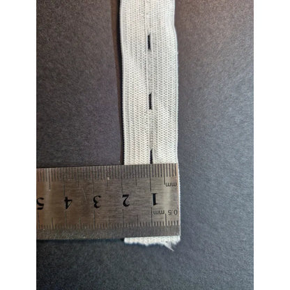 Elástico De Ojal Para Confección Ajustable 2cm -25 Mts Ojal Blanco