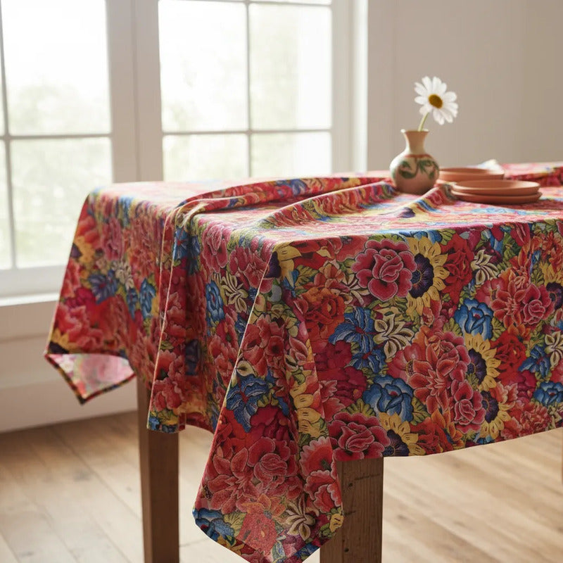 Tela Estampada Flores Tergal ( 1 Metro) Multicolor Tergal Estampado
