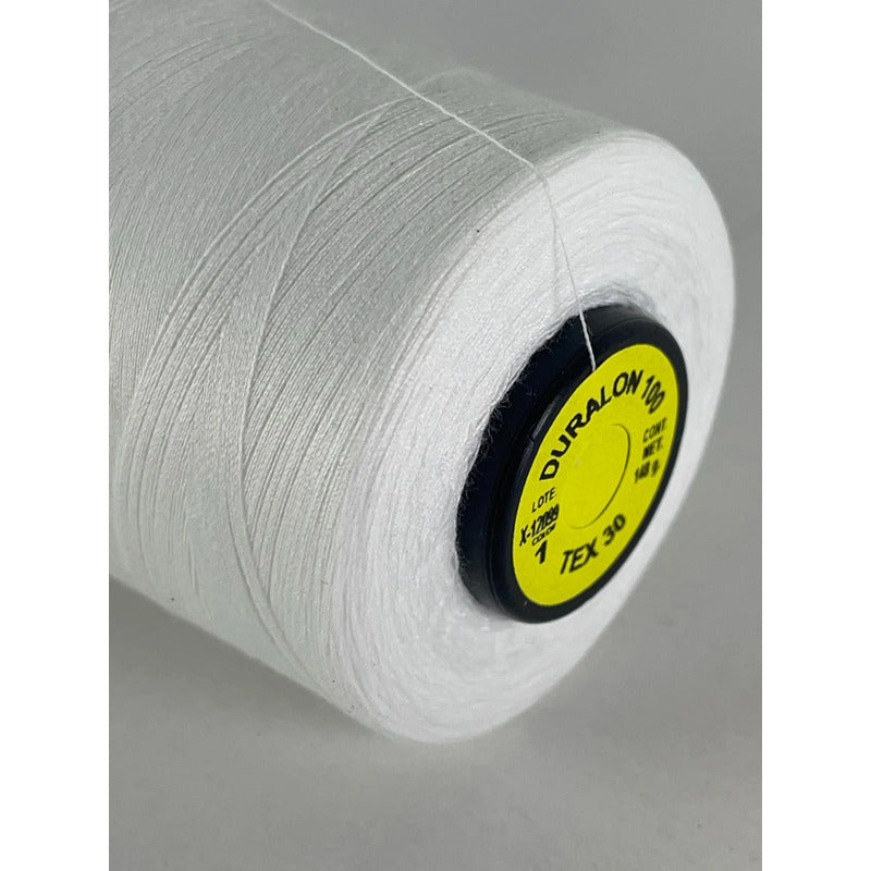 Hilo Duralon 100 Maquina Over O Recta (paquete 6pz De 148g) Blanco