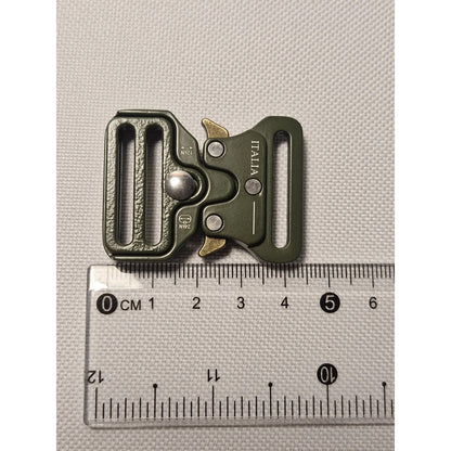 Hebilla Para Cinturón O Mochila Táctico De 2.54cms Verde Militar Lisa 1 Pulgada ( 2.54cms)