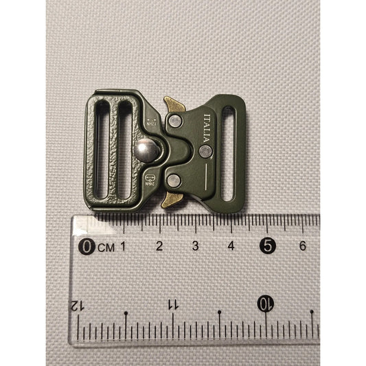 Hebilla Para Cinturón O Mochila Táctico De 2.54cms Verde Militar Lisa 1 Pulgada ( 2.54cms)