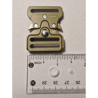 Hebilla Para Cinturón O Mochila Táctico De 2.54cms Dorada Lisa 1 Pulgada 2.54cms