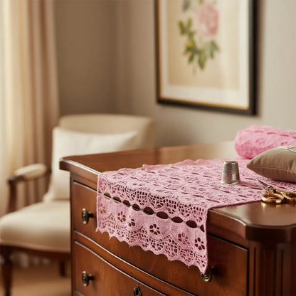 Encaje De Tira O Para Rasgar Varios Colores (1 M) Rosa