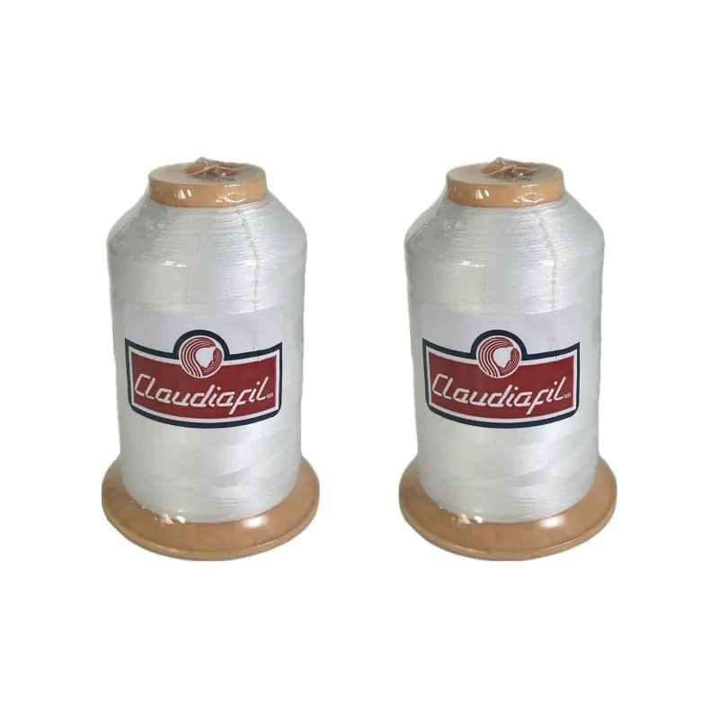 Hilo Para Tapiceria Claudiafil 60/3 2000m (paquete 2pz) Blanco