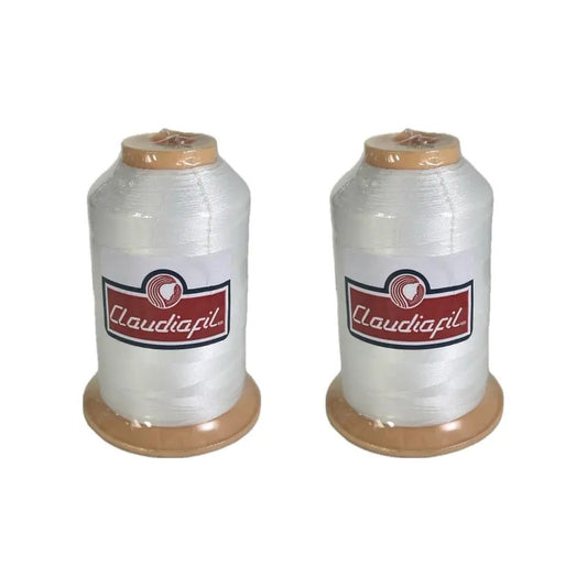 Hilo Para Tapiceria Claudiafil 60/3 2000m (paquete 2pz) Blanco