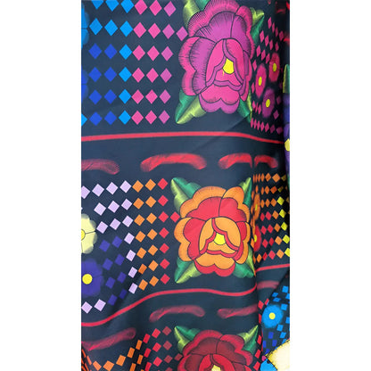 Tela Estampada Patrones Mexicanos, Bordados, Rosas (1 M)