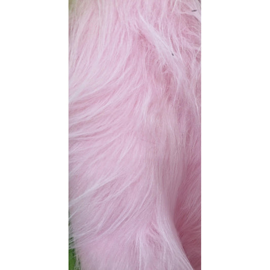 Tela de peluche pelo largo, corte de 50 cm color rosa claro