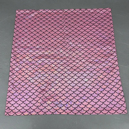 Tela De Lycra Holográfica Con Diseño De Escamas (1m)