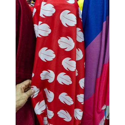 Tela Para Disfraz De Lilo Y Stitch (1 Metro) Rojo Flores
