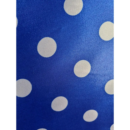 Tela Lunares Satinada Vestuarios Y Más ( 1 Metro) Azul Rey Lunares Blancos Medianos