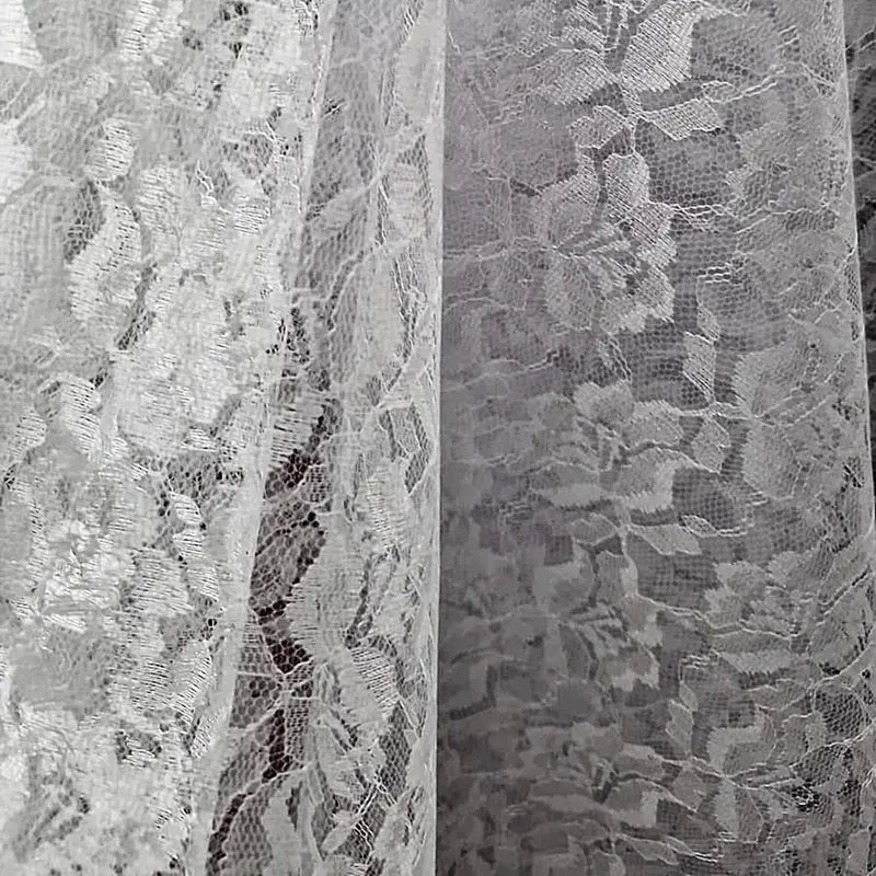 Tela De Encaje Blanco Para Traje Jarocho (1 Metro) Blanco