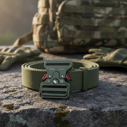 Hebilla Cobra 50mm Metal Para Cinturón Táctico Militar Verde Militar Único