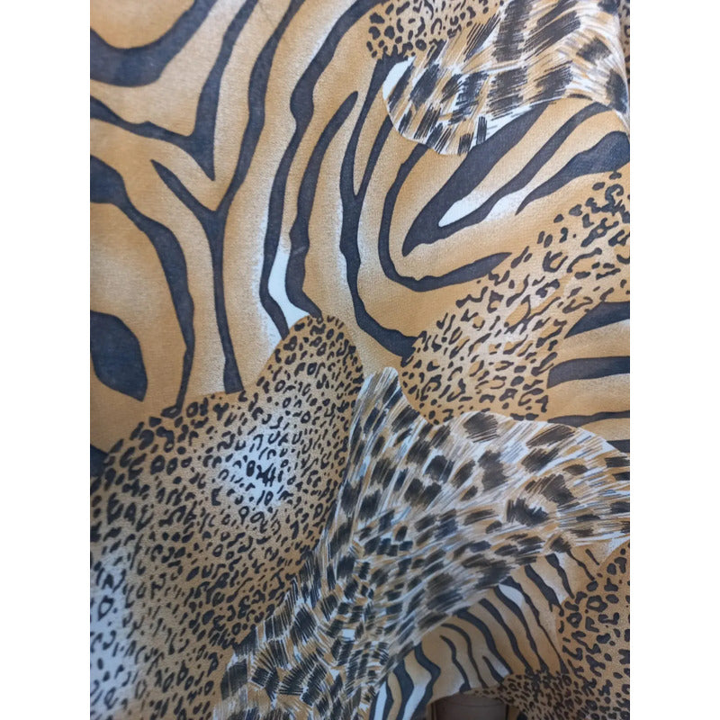 Tela Chiffon Con Diseños Animal Print (1m)