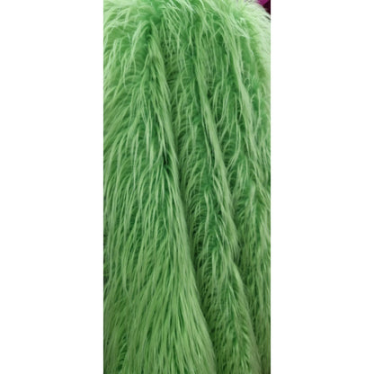 Tela Peluche Pelo Largo Suave Premium ( 1 Metro) Verde Lima Peluche Greench Largo