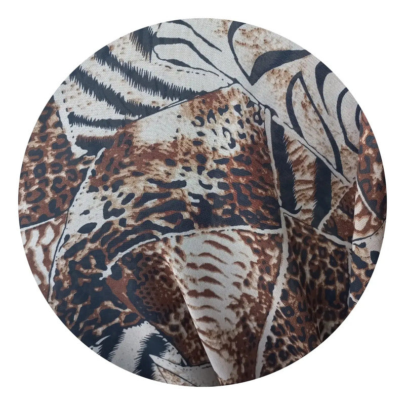Tela Chiffon Con Diseños Animal Print (1m)