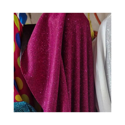 Tela De Punto Con Glitter Vestidos De Gala Graduaciones(1 M) Fucsia