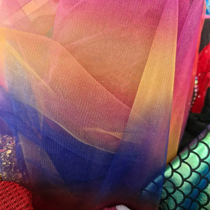 Tul De Color Degradado (1 Metro) Colores Intensos
