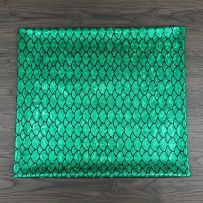 Tela De Lycra Holográfica Con Diseño De Escamas (1m)