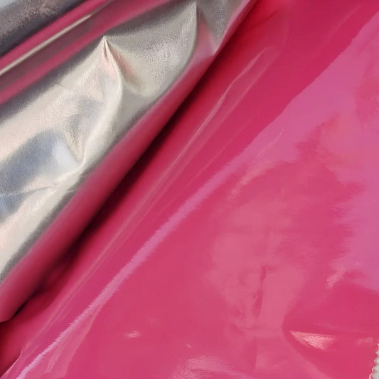 Tela Tipo Charol Brillante (1 Metro) Rosa Chicle