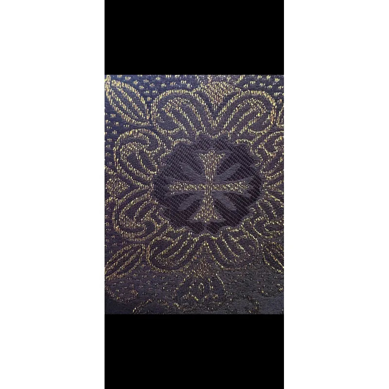 Tela Jacquard Litúrgica Para Iglesia Altar 2m Café Chocolate Litúrgica