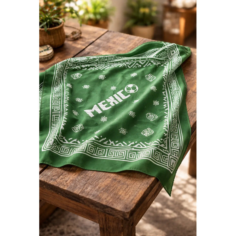 Pañuelo Paliacate México Mundial Verde (12pzas.) Verde México Mundial Unica