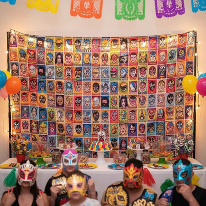 Tela Estampada Con Patrones Mexicanos (1 Metro)