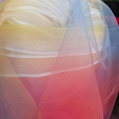 Tul De Color Degradado (1 Metro) Colores Pastel