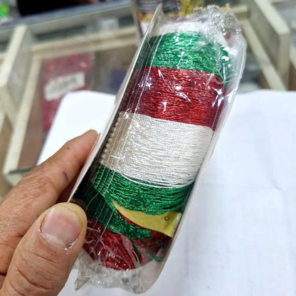 Fleco De Artisela Tricolor Patrio (rollo 25 M; 5 Cm Ancho) Tricolor