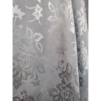 Tela Raso Jaquard, Vestidos (1metro) Gris Con Relieve