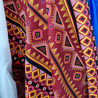 Tela Tergal Estampado Rayas,cuadros Grecas, Paliacate (1 M)