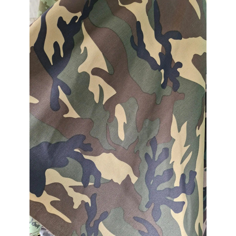 Tela Gabardina Con Estampados De Camuflaje (1 Metro)