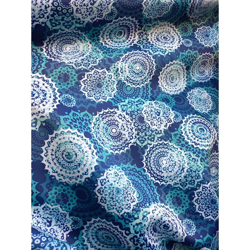 Tela Estampada México Efecto Bordado Y Mandalas (1 Metro)