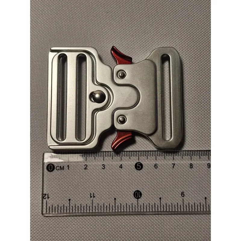 Hebilla Para Cinturón O Mochila Táctico De 5.08cms Plateado Lisa 2 Pulgadas