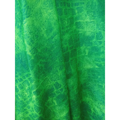 Tela Velour Verde 1m Animal Print Cocodrilo O Reptil Verde Velour