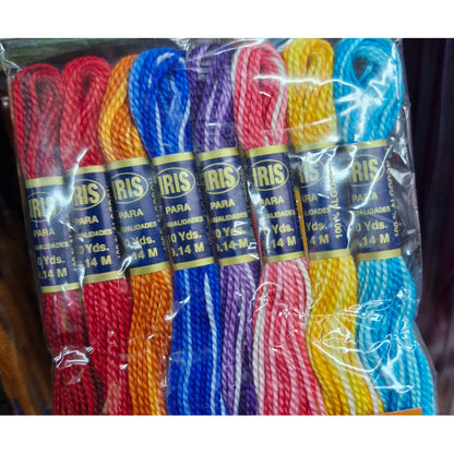 Hilo Iris Perle Con 8 Madejas Surtidas Multicolor Matizados