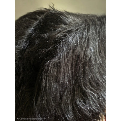 Tela Peluche Premium Pelo Largo ( 50cm) Negro Peluche