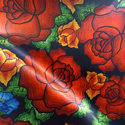 Tela Estampada Patrones México Flores Y Aves Coloridos  (1m)