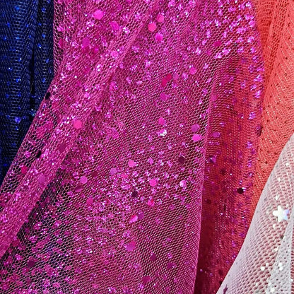 Tul Con Brillos Glitter Varios Colores (1 M) Rosa Chicle