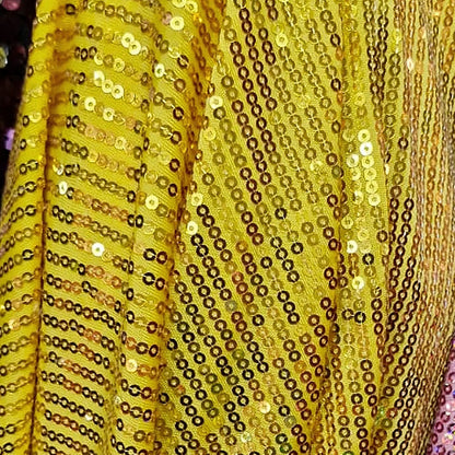 Tela Con Lentejuelas Varios Colores Vestidos De Gala (1 M) Amarillo Metálico