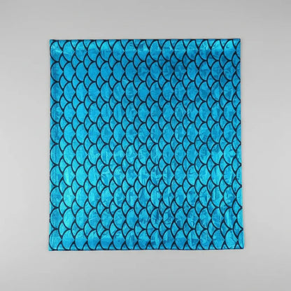 Tela De Lycra Holográfica Con Diseño De Escamas (1m)