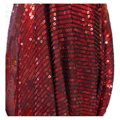 Tela Con Lentejuelas Varios Colores Vestidos De Gala (1 M) Rojo Con Fondo Negro