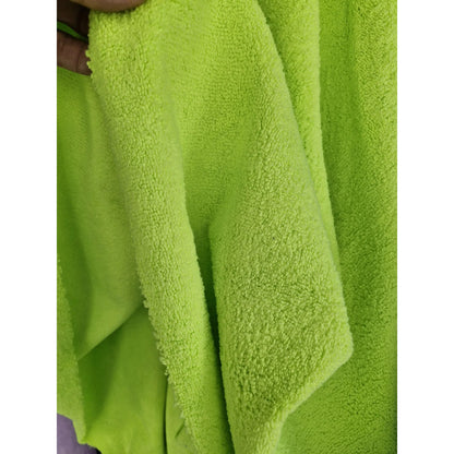 Tela Toalla Microfibra  Alta Absorción Multiusos (2 Mts) Verde Limón Microfibra