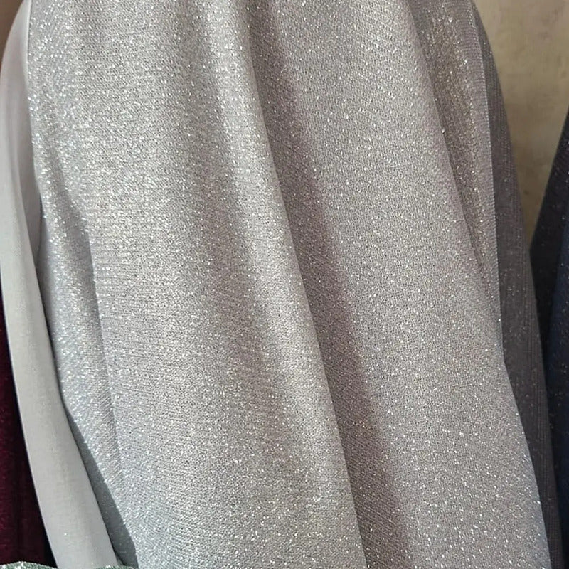 Tela De Punto Con Glitter Vestidos De Gala Graduaciones(1 M) Plateado