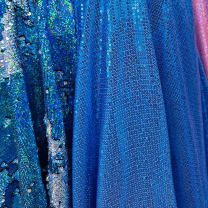 Tela Con Lentejuelas Varios Colores Vestidos De Gala (1 M) Azul Metálico