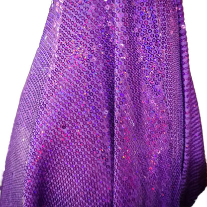 Tela Con Lentejuelas Varios Colores Vestidos De Gala (1 M) Violeta Holográfico