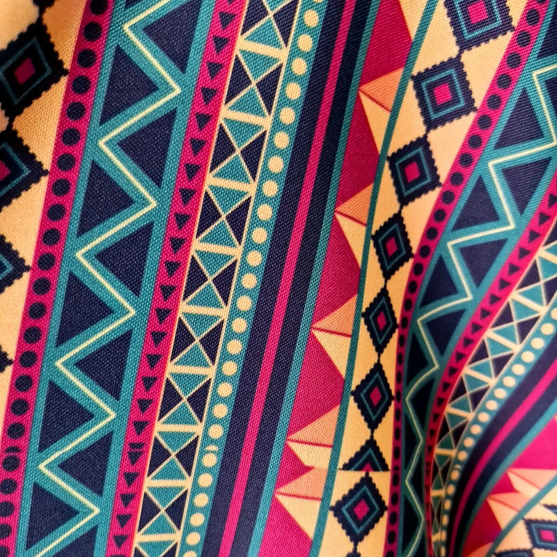 Tela Tergal Estampado Rayas,cuadros Grecas, Paliacate (1 M)