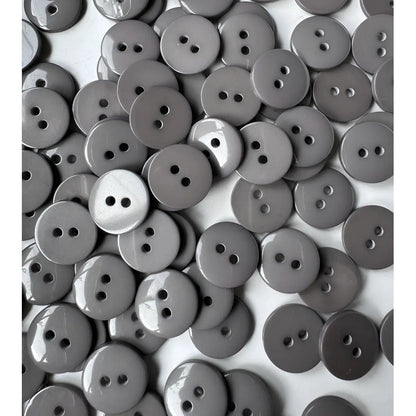 Botón De Pasta Redondo Trikel De 2 Hoyos Para Ropa, Gris De 1.5 Cm 1.5 Mm