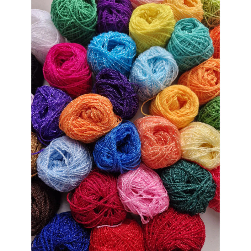 Estambre Cristal Paquete Con 48 Bolitas / 40 Metros C/u Multicolor